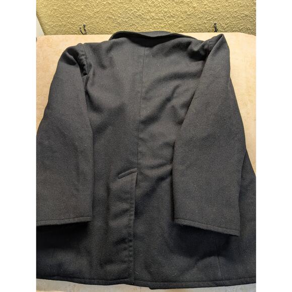 100% Wool AUTH NAVY Peacoat, -M 38R-Overcoat All Buttons attached - Picture 2 of 7